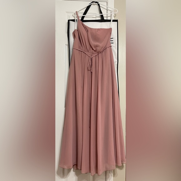 Azazie Hoya dusty rose bridesmaid dress size A12. Worn once. Hemmed to fit 5’1” - Picture 6 of 11